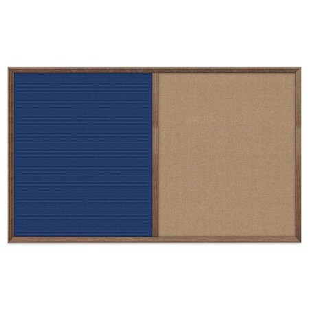 United Visual Products Slim Style Indoor Enclosed Corkboard, 18 UV501SC-SATIN-PUMICE